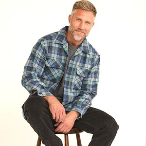 Perfect Pendleton Board Shirt  100% Virgin Wool Blue Orig.Su…